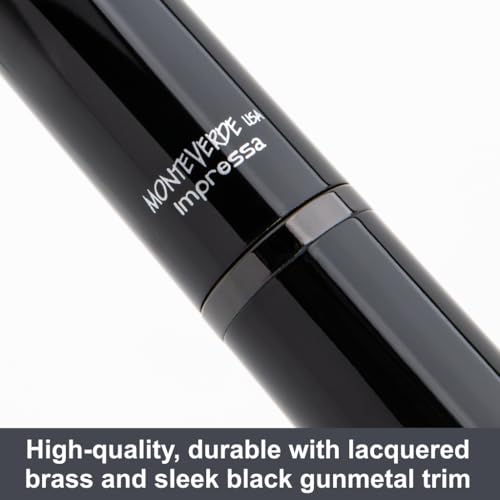 Monteverde Impressa Ballpoint Pen - Black with Gunmetal Trim, Refillable with Parker Style Refills, Quality Writing Instrument - Image 2