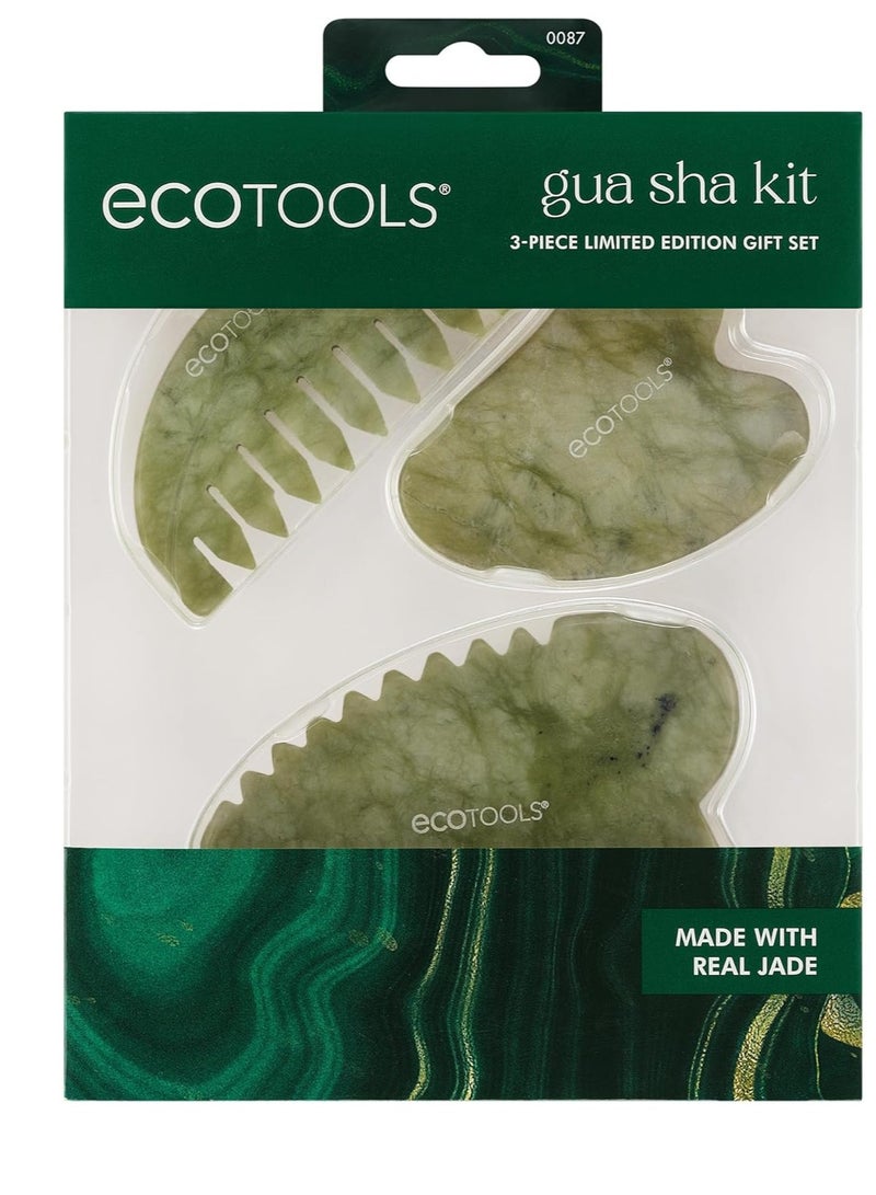 Ecotools Eco Tools 3-Piece Jade Scalp, Body, and Face Gua Sha Gift Set - Image 2