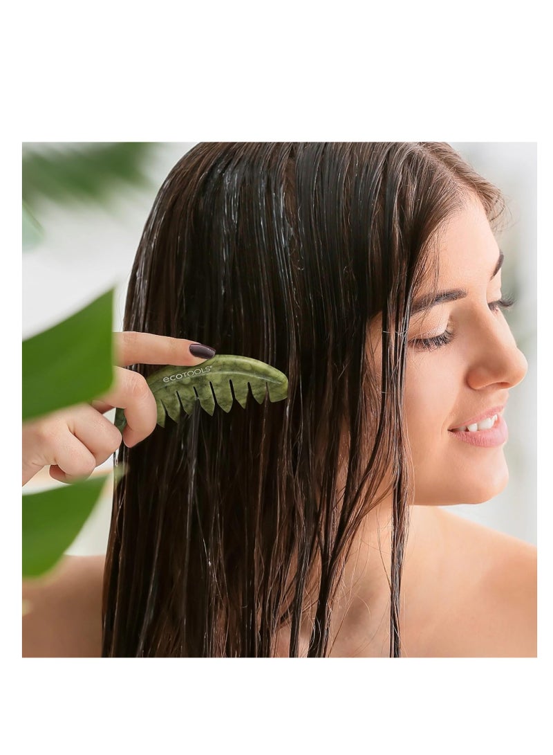 Ecotools Eco Tools 3-Piece Jade Scalp, Body, and Face Gua Sha Gift Set - Image 4