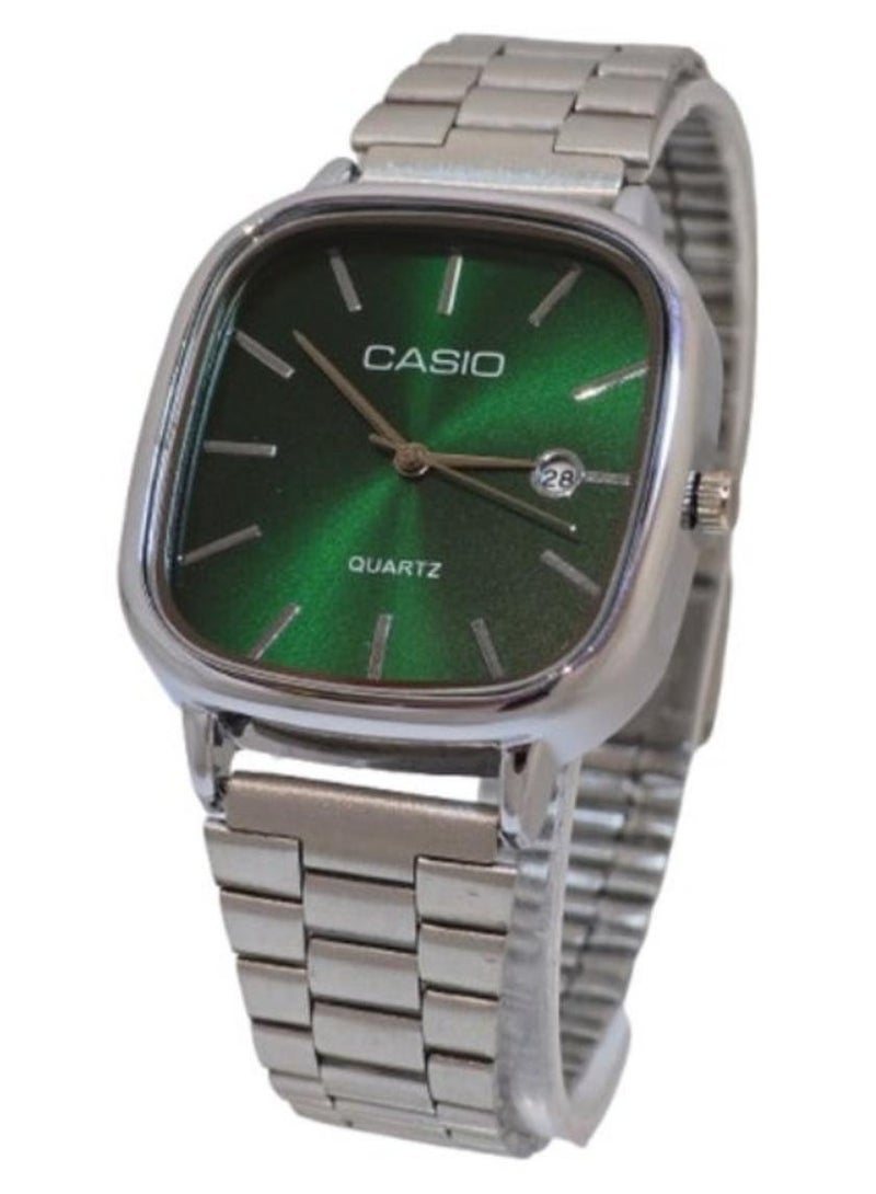 كاسيو Casio Watch for Unisex LTP-E117D Analog Stainless steel - Silver - Image 1