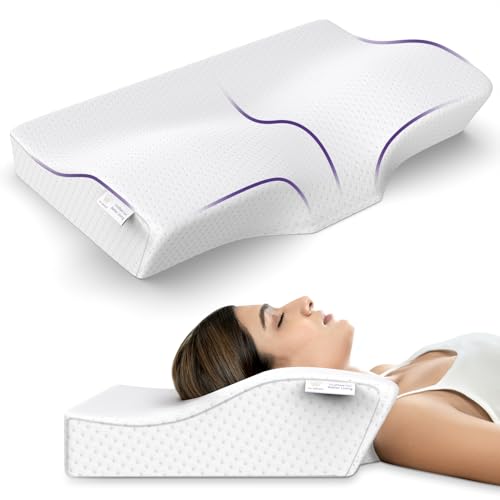 MY ARMOR Cervical Pillow for Neck Pain and Shoulder Pain for Sleeping | 2 Years Warranty | Memory Foam Pillow with Dual - Pack of 1 - White - Image 1