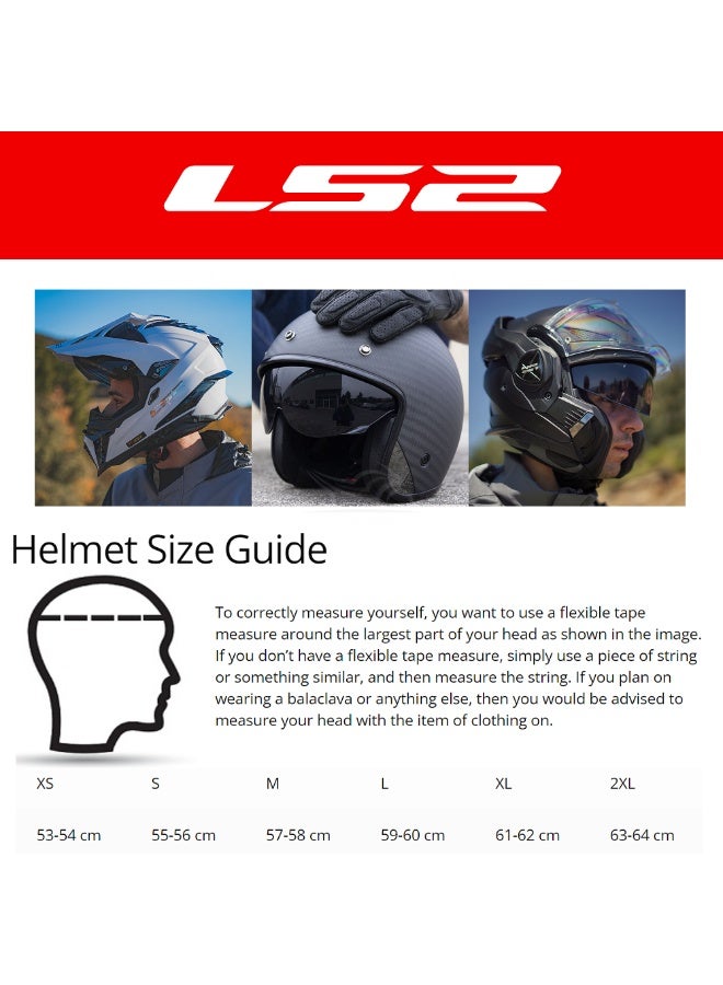 LS2 HELMETS LS2 FF902 SCOPE Modular Helmet Color: Matt Black Red - Image 5