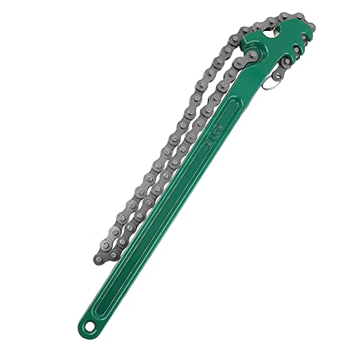 BokWin 16 Inch Heavy Duty Ratcheting Chain Wrench Adjustable Oil Filter Wrench Pipe Fittings Tools Spanner Multi-Purpose Remover Tool - Image 1