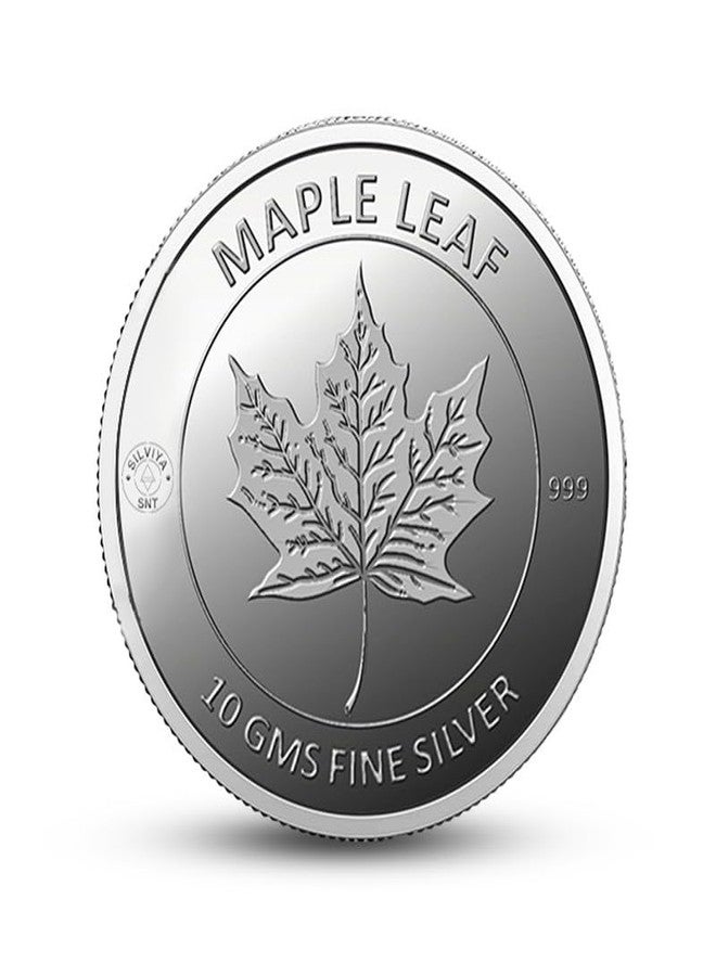 Silviya BIS Hallmarked X-Mas 999 Pure Silver Coin (10 Gram) Round Shape: Christmas Gift - Festive Season Present - Stocking Stuffer - Religious Coin - Image 3