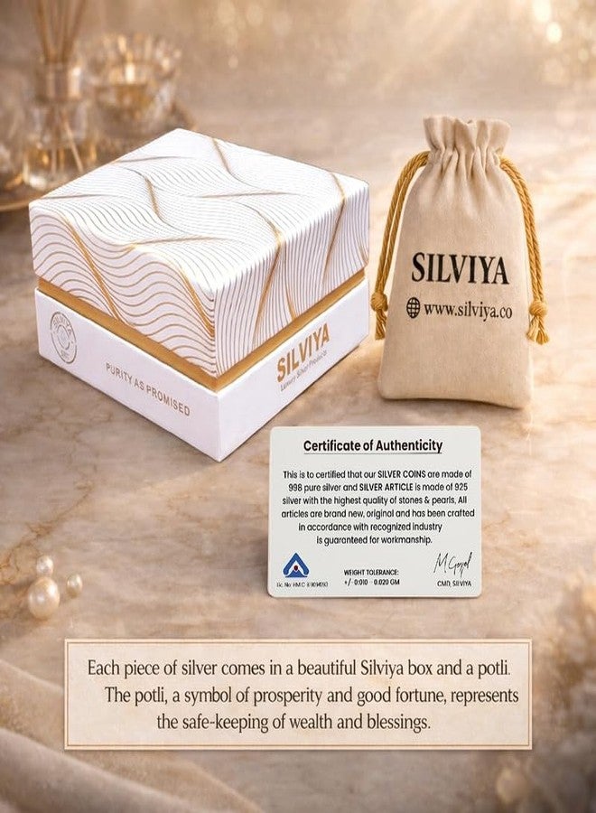 Silviya BIS Hallmarked X-Mas 999 Pure Silver Coin (10 Gram) Round Shape: Christmas Gift - Festive Season Present - Stocking Stuffer - Religious Coin - Image 5