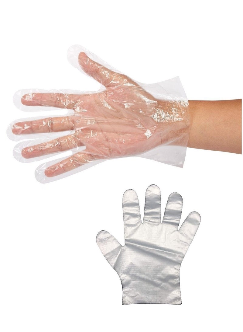 Food safe 100-Piece Disposable Plastic Gloves Clear - Image 1