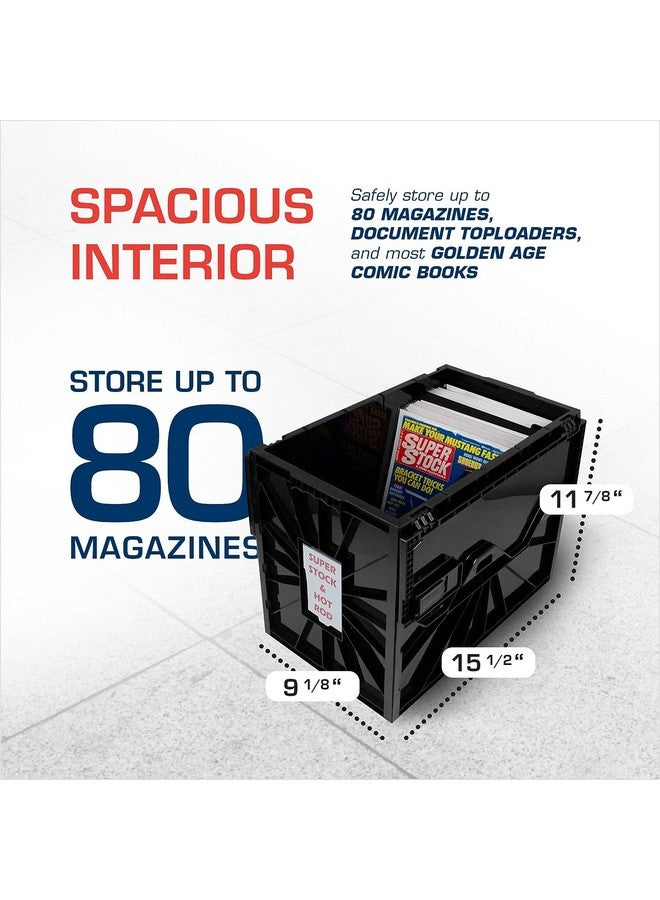BCW Magazine Document & Comic Book Storage Bins | Durable Magazine Bin | Magazine Storage Box For Sorting And Organizing | Heavy Duty & Stackable Plastic - Fits All Comics (Single)  - Image 2