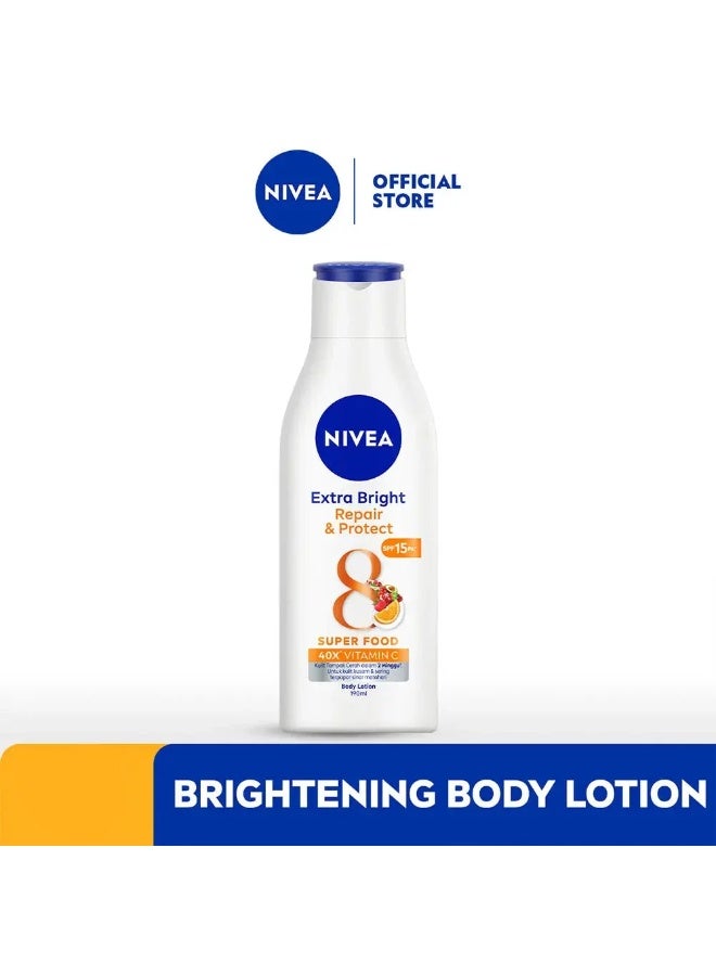 نيفيا Extra Bright Repair & Protect Body Lotion with 40x Vitamin C & 8 Superfoods - 190ml - Image 2