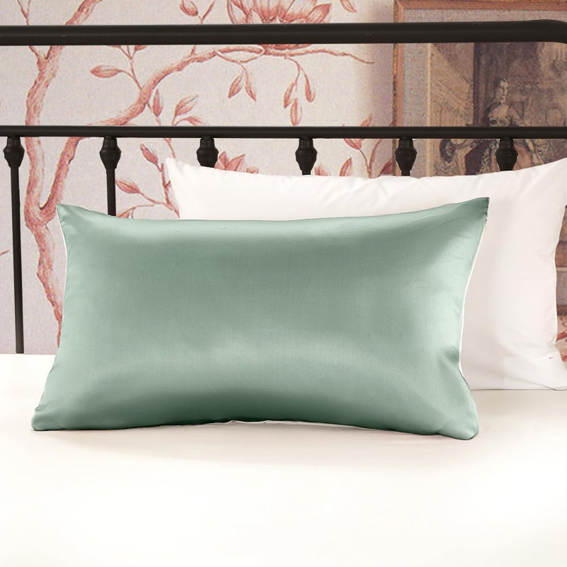 LILYSILK Natural Silk Pillowcase for Hair and Skin with Cotton Underside Standard 20x26 Inch Silvergray 1pc 19 Momme - Image 3