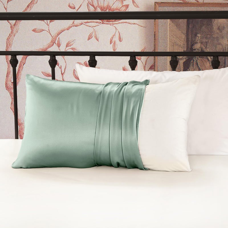 LILYSILK Natural Silk Pillowcase for Hair and Skin with Cotton Underside Standard 20x26 Inch Silvergray 1pc 19 Momme - Image 5