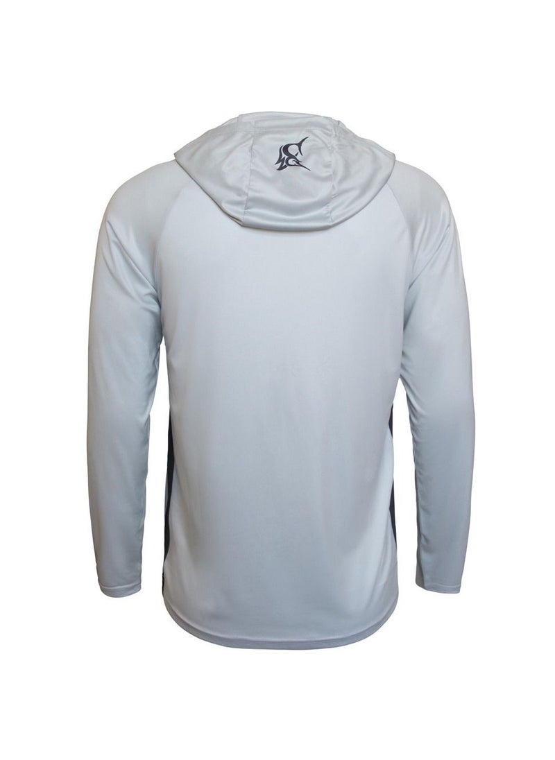 BOB MARLIN - Marlin Upf50 Long Sleeve Performance Hoody Bm Grey - Image 1