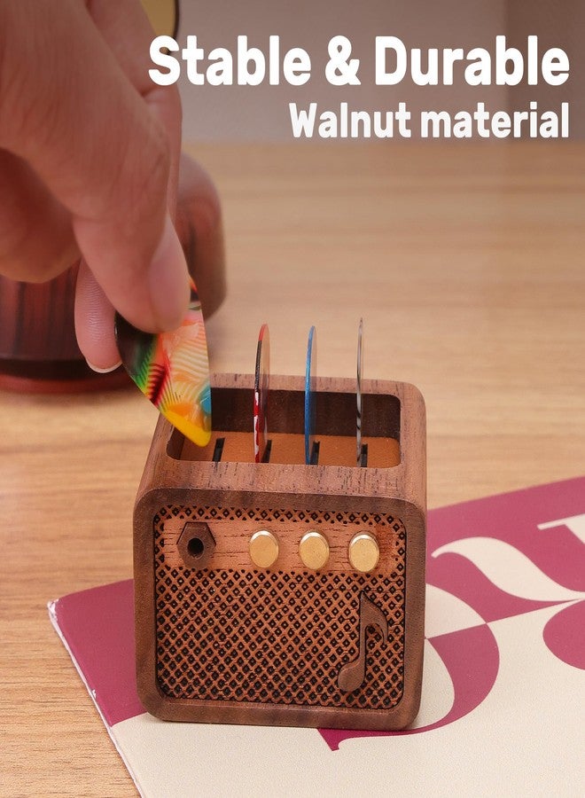 CoolGift Mart Wooden Guitar Pick Holder, wood, Style Walnut - Image 5