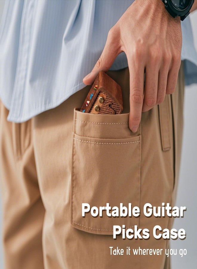 CoolGift Mart Wooden Guitar Pick Holder, wood, Style Walnut - Image 4