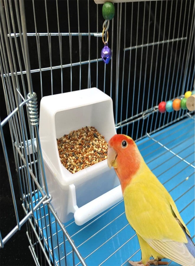 Yamibobo 2Pcs Bird Cage Feeder Removable Parret Hanging Seed Feeder Bird Dishes cage Bowl for Cage Finch Cockatiel Conure Parakeet Lovebird - Image 5