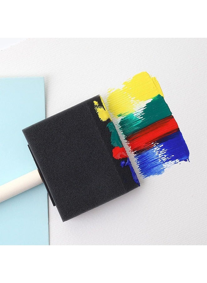 Foam Brush, 4 Pcs Foam Paint Brushes, 4 Sizes Sponge Paint Brush with Wooden Handle for Painting Acrylics, Stains, Varnishes, Crafts - Image 3