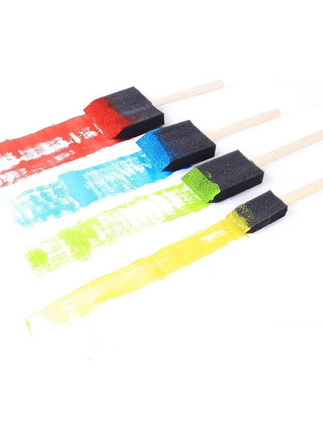Foam Brush, 4 Pcs Foam Paint Brushes, 4 Sizes Sponge Paint Brush with Wooden Handle for Painting Acrylics, Stains, Varnishes, Crafts - Image 5
