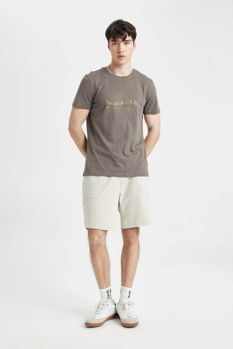 DeFacto Man Slim Fit Thin Sweatshirt Fabric Super Skinny Hem Shorts - Image 5
