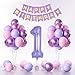Yumiche Purple Pink Metallic Balloons Banner 40 Inch 1 Balloon Perfect for Girls 1st Birthday or Baby Shower Decor - Image 4