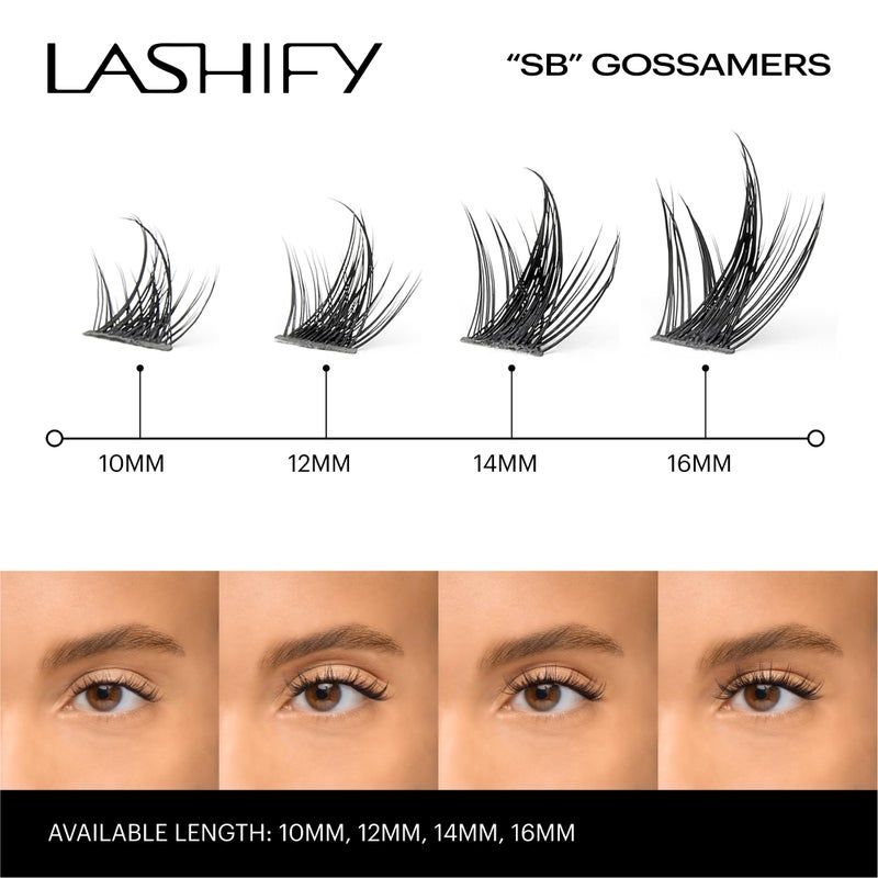 Lashify Star Burst 16mm Gossamer DIY Eyelash Extensions Refill, The Ultimate Multi-Length Multi Layered Lash, Black, Easy False Lashes - Image 4