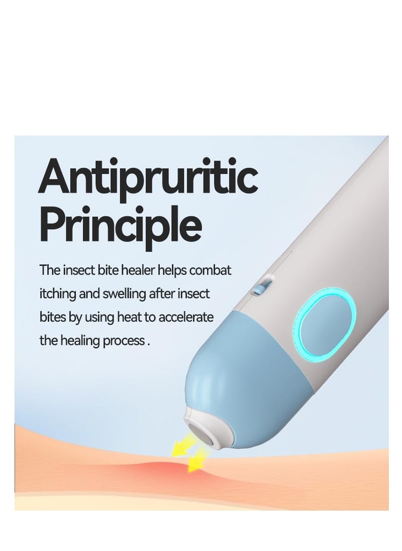 SYOSI - Bite Itch Relief Device, Insect Bite and Sting Relief, Fast Symptom Relief from Itching and Swelling, Physical Anti Itching, Chemical-Free Insect Bite Healer, Suitable for Kids and Your Families Blue - Image 1