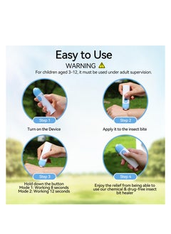 SYOSI Bite Itch Relief Device, Insect Bite and Sting Relief, Fast Symptom Relief from Itching and Swelling, Physical Anti Itching, Chemical-Free Insect Bite Healer, Suitable for Kids and Your Families Blue  - Image 4