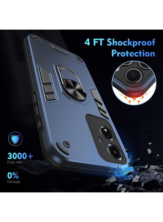 S-TOP Case For OPPO A59 5G Shockproof Metal Ring Holder Phone Case - Image 4