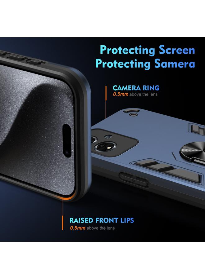 S-TOP Case For OPPO A59 5G Shockproof Metal Ring Holder Phone Case - Image 3