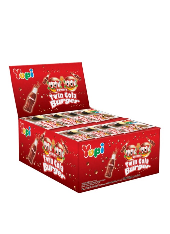 Yupi Yupi Jelly Twin Cola Burger Jello Candy Box - 24 Pieces  - Image 1