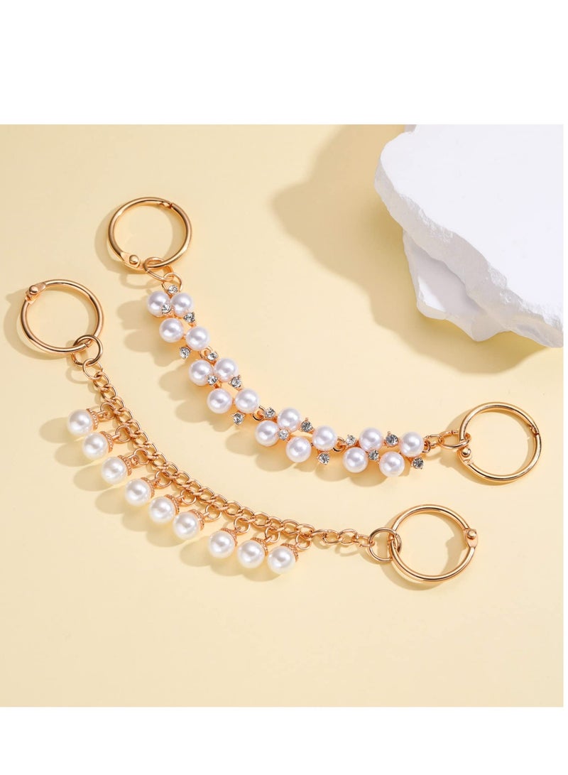 KASTWAVE 18 Pcs Bling Shoe Charms for Croc, Rhinestones Croc Accessories Charms, DIY Flower Pearl Charm Accessories, Suitable for Crocs for Adult, Party Favors Birthday Gifts - Image 5