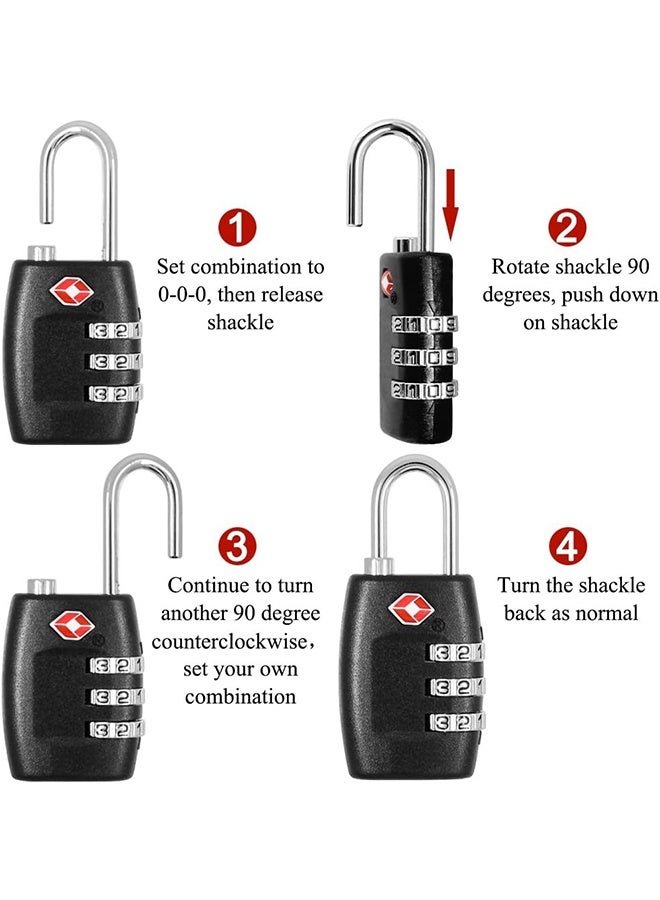 KANGLI 1PCS 4 Digit Travel Lock for Suitcases Backpack Luggage Password Travel Lock, TSA Approved Luggage Locks - Image 4