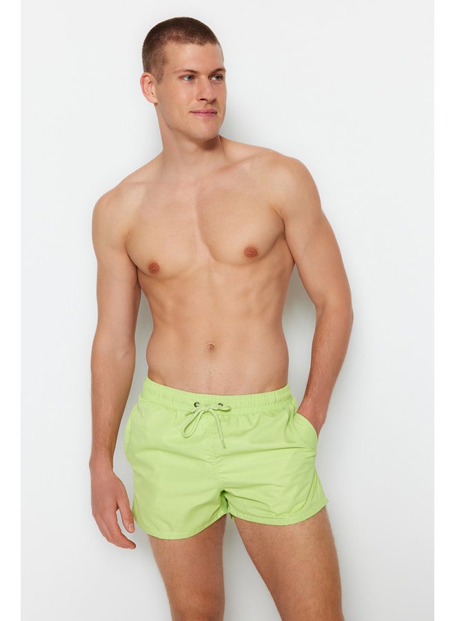 trendyol Light Green Men's Extra Short Basic Sea Shorts - Image 1