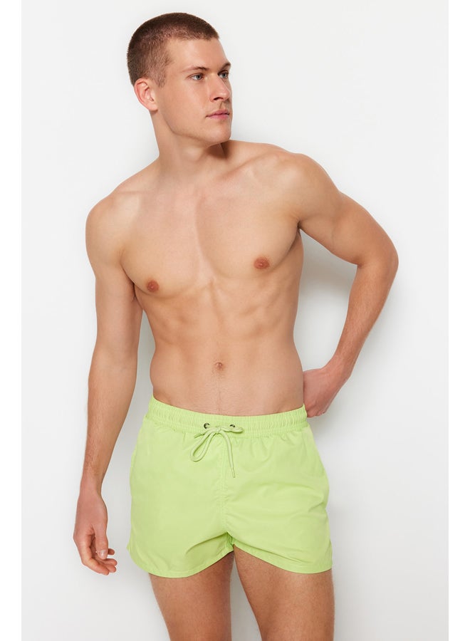 trendyol Light Green Men's Extra Short Basic Sea Shorts - Image 2