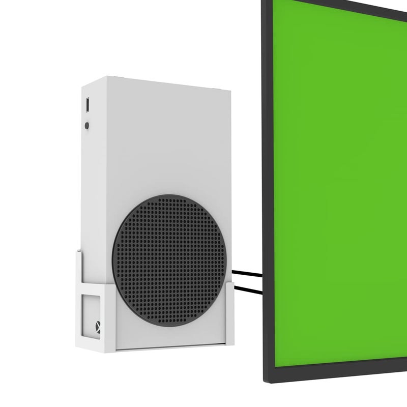 Monzlteck Wall Mount Holer for Xbox Series S,All Metal Vertical Hanging On Wall with Power Botton Left/Right,Wall Shelf Bracket for XSS - Image 1