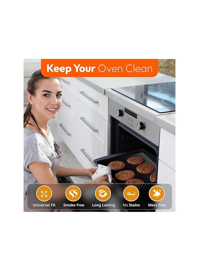 Oven Liners for Bottom of Electric Gas Oven Reusable - 4 Pack Large Heavy Duty Nonstick teflon Oven Mat 17x 25- Oven Floor Protector Liner easy to clean-reduce spills stuck foods and clean up - Image 5