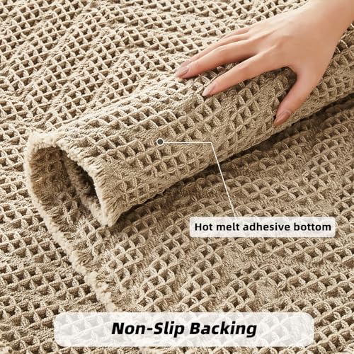 BULULOM Bath Mats,Upgraded Waffle Super Absorbent Bath Mat,Bathroom Rugs Non Slip Washable, Quick Dry Shower Mats, Ultra Soft Bath Mats for Bath Floor,Brown,24"*36" - Image 5