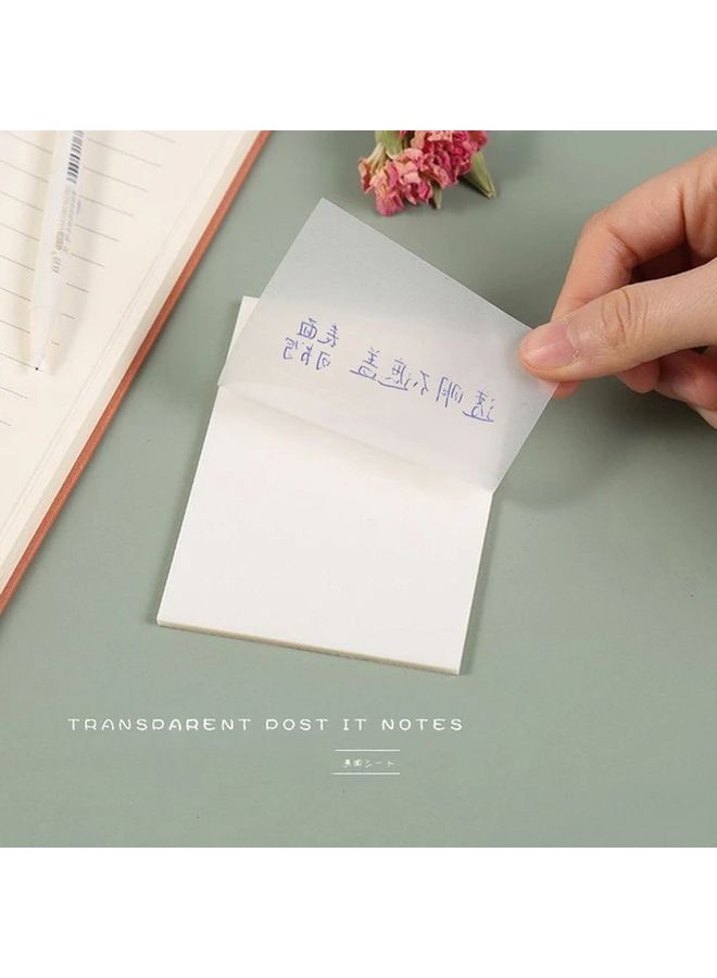 50 Sheets Transparent Sticky Notes Random Style 3 Sets for Study Office Pet Training - Image 3