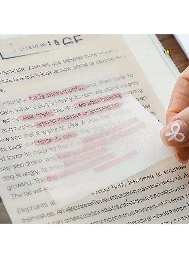50 Sheets Transparent Sticky Notes Random Style 3 Sets for Study Office Pet Training - Image 1