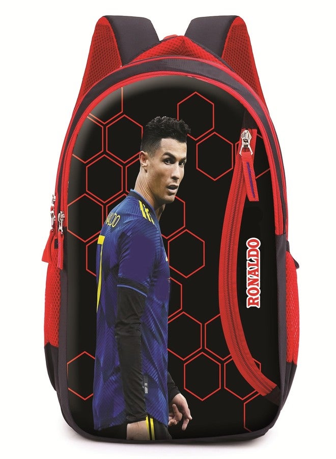 Ronaldo School Bag 18 Inch Casual Backpack For Kids Children Boys And Girls, Black (A_BLACK) - Image 1