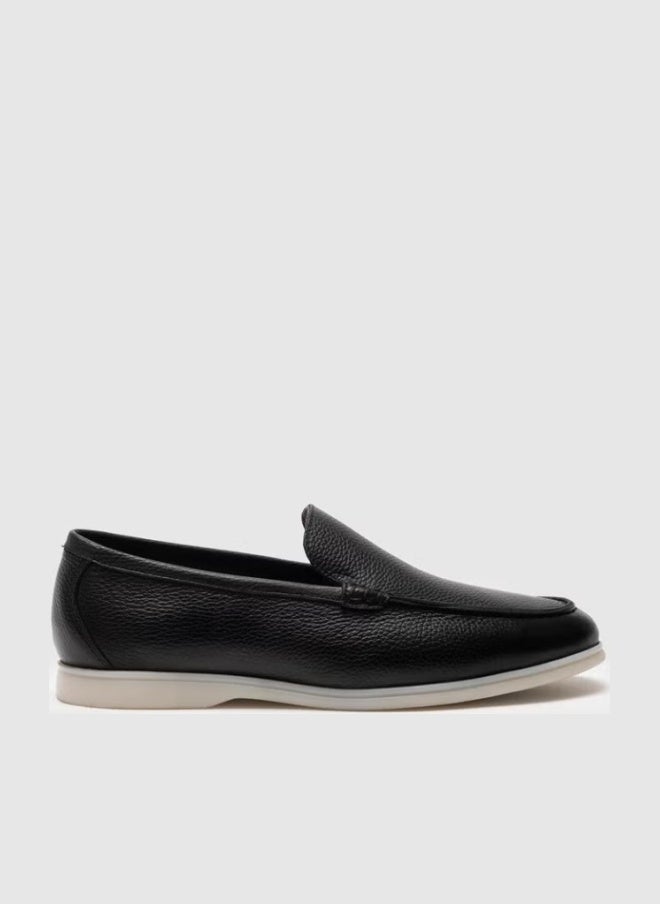 Cabani Leather Black Men's Casual Shoes - Image 1