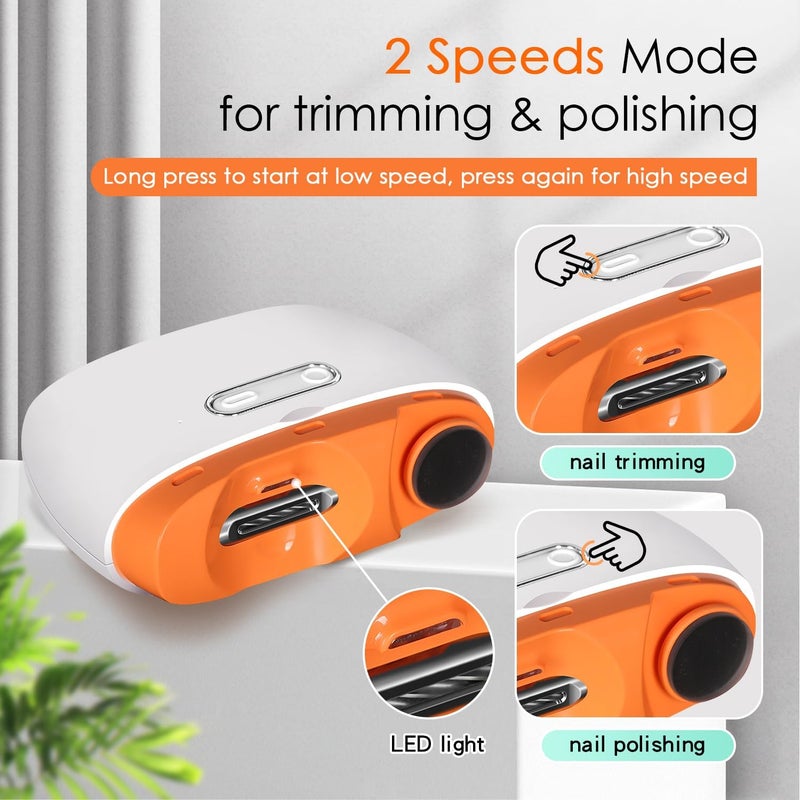 MENGBEI Electric Nail Clipper with LED Light - Image 3