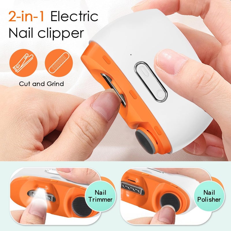 MENGBEI Electric Nail Clipper with LED Light - Image 2