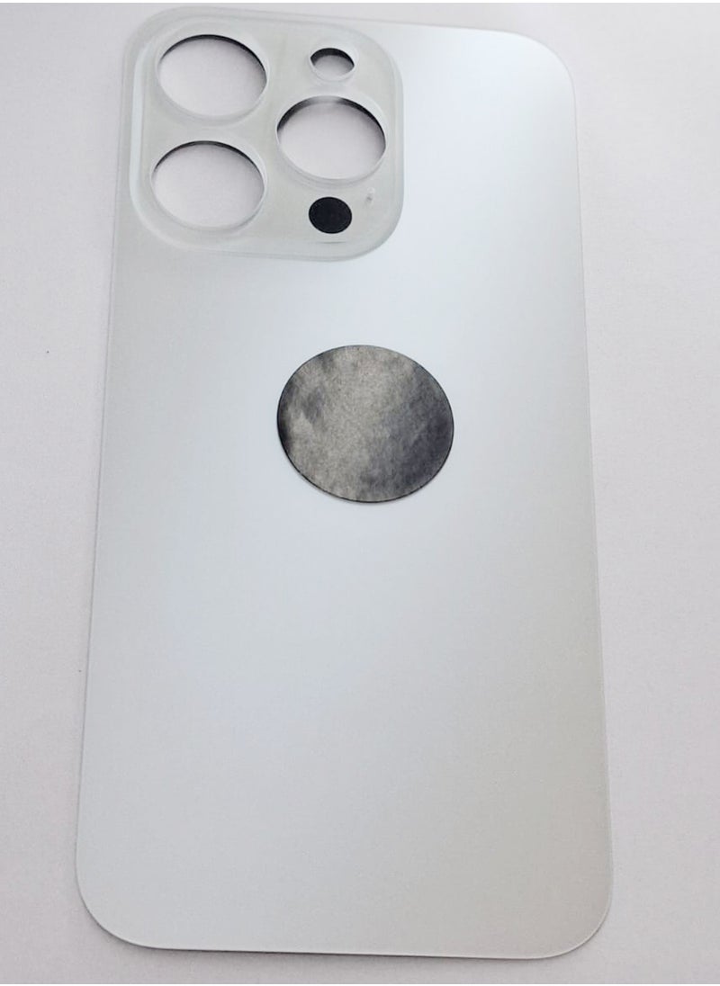 Generic - Replacement back glass back for iPhone 15 Pro, titanium white - Image 1