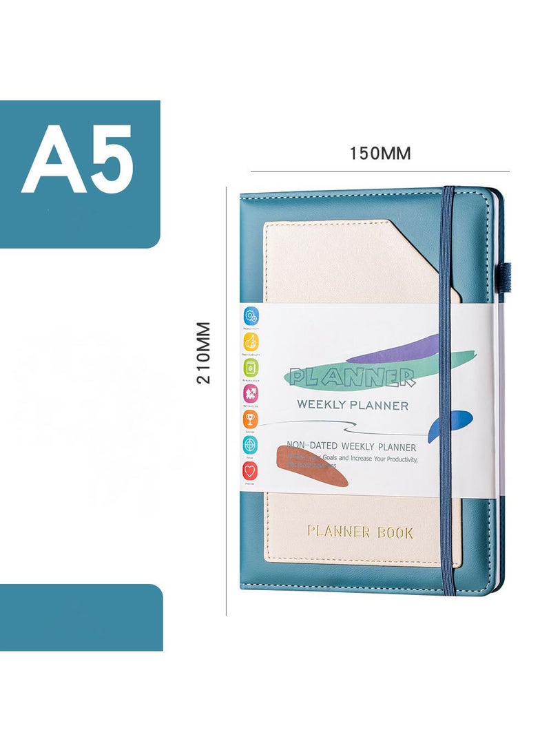 إسكدنيا خطة خطة خطة خطة الأسبوع A5 دفتر الملاحظات ، بما في ذلك 6 ملصقات الخطة - Image 2