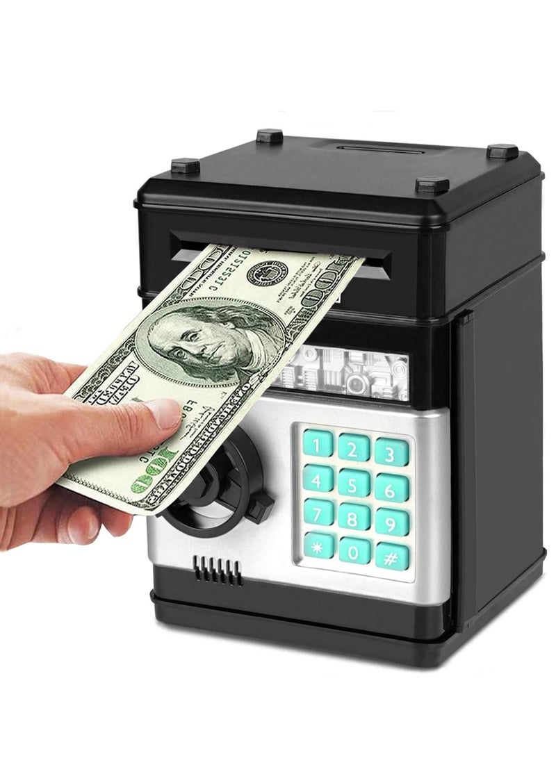 Electronic Bank, Mini ATM Password Money Bank Cash Coins Saving Box for Kids, Cartoon Safe Bank Box Perfect Toy Gifts for Boys Girls - Image 1