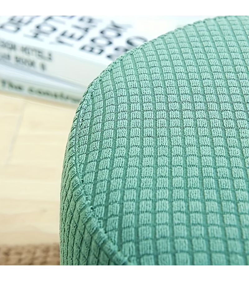 Black Elastic Round Stool Cover Outdoor Protector With Elastic Bottom Machine Washable - Image 5