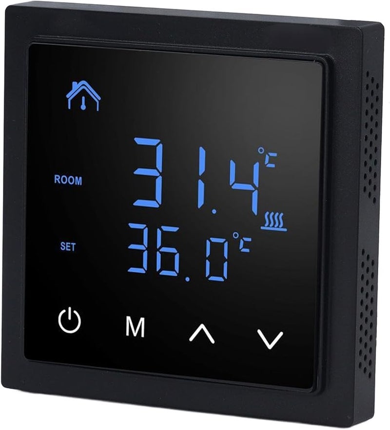 Smart Underfloor Heating Thermostat Controller Black Child Lock Energy Saving - Image 1