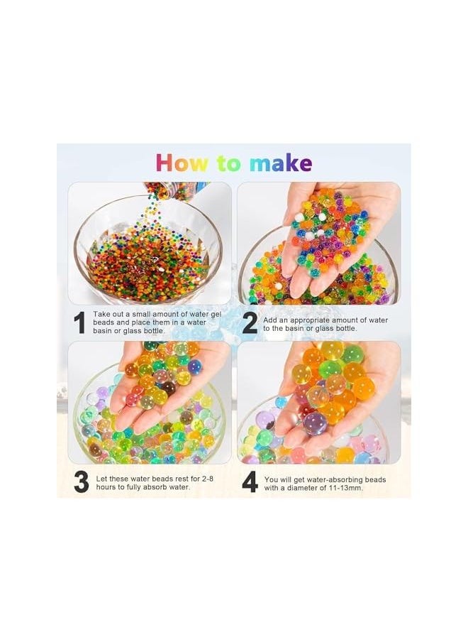 The Bros 8.8oz Water Beads for Vases, Rainbow Mix Water Beads, Vase Fillers for Floating Pearls, Floating Candle Making, Water Absorbent Beads Decorative Vase Fillers for Weddings, Floating Candle & Parties  - Image 2