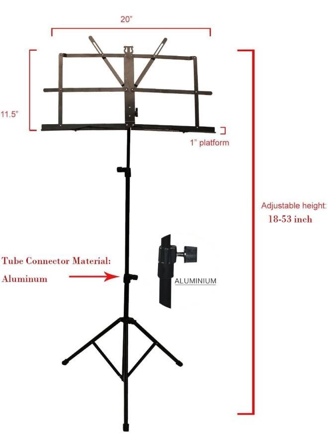 Generic Eison Folding Portable Adjustable Music Sheet Stand with Carrying Bag  - Image 3