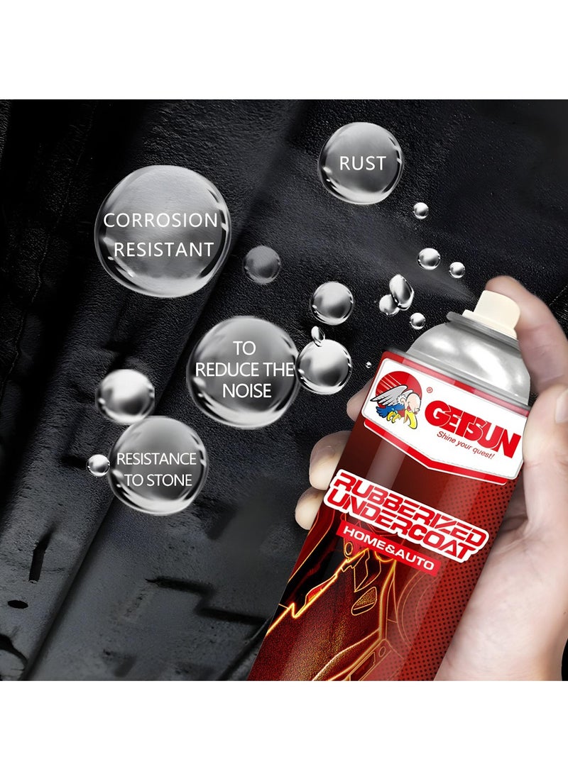 GETSUN 3 PCS Rubberized Undercoat Spray. Car Care Rust Anti Corrosion Protection G-2015A  650ml x 3 - Image 3