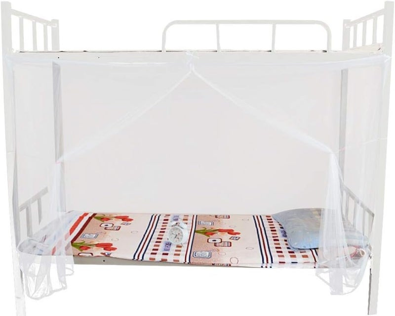Net for Bed Canopy,4 Corner Post Bed Canopy Net Twin Full Queen Size Netting White Camping Screen House (Queen) - Image 2